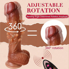 Thrusting Ribbed Realistic Dildo 22 cm