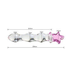 Figured Glass Anal Dildo