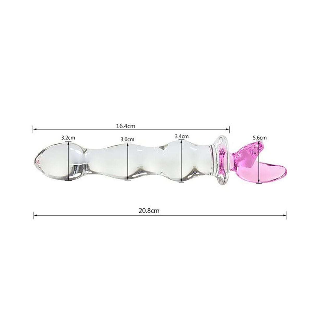 Figured Glass Anal Dildo