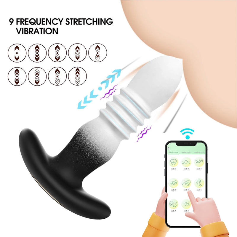 App Controlled 9 Mode Thrusting Vibrator