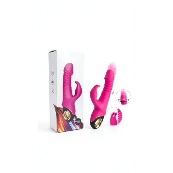 Thrusting Rabbit Vibrator Rose Pink
