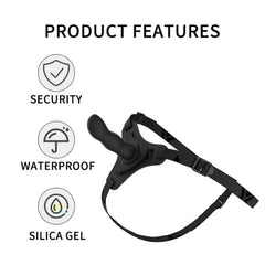 Strap-On Modern Dildo Black 12.5 cm