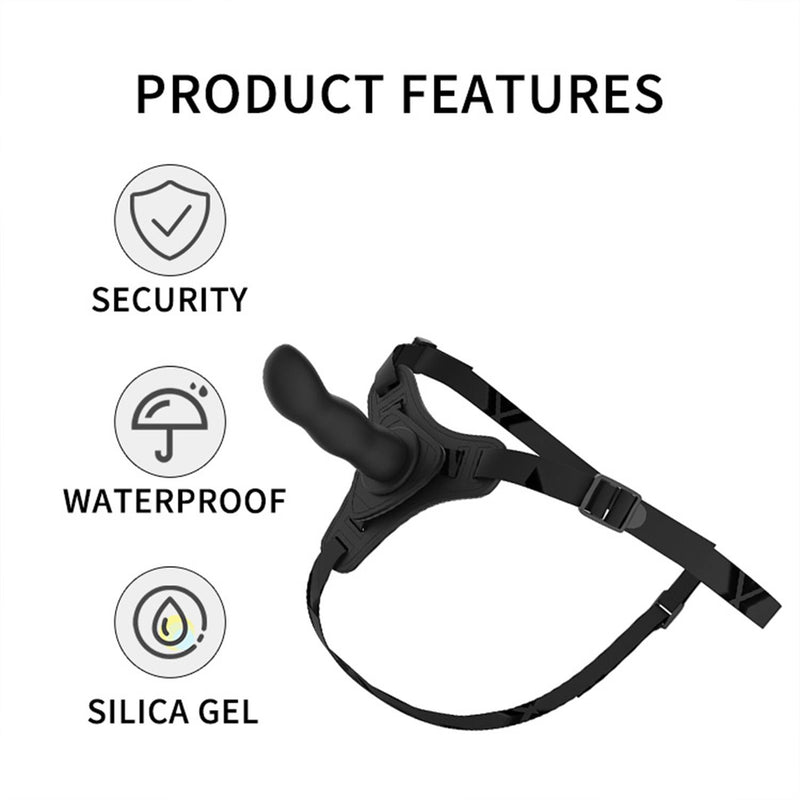Strap-On Modern Dildo Black 12.5 cm