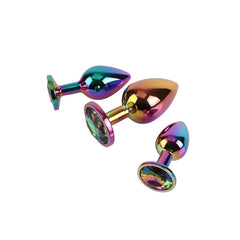 Chisa Rainbow Gem Metal Anal Plug Set of 3