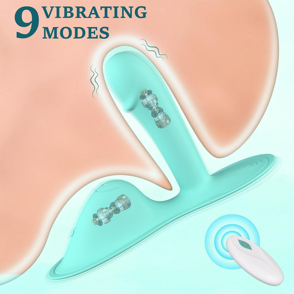 Dual Motor 9 Mode Remote Controlled Cushion Vibrator - Unisex Massager and Stimulator