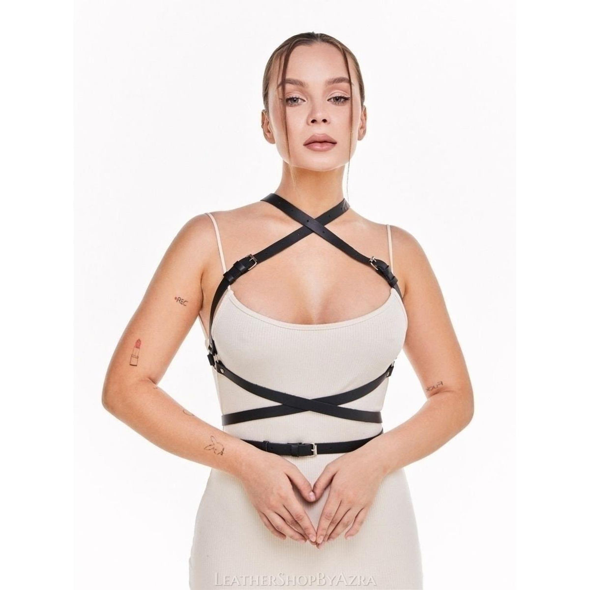 CrossFit Leather Body Harness Accessory Black