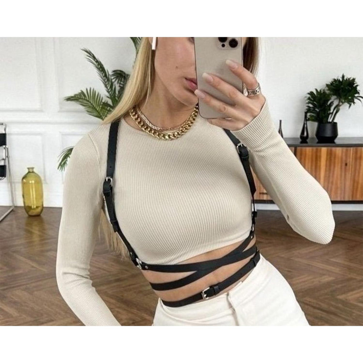 CrossFit Leather Body Harness Accessory Black