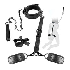 Leather Bondage Restraint Set Black