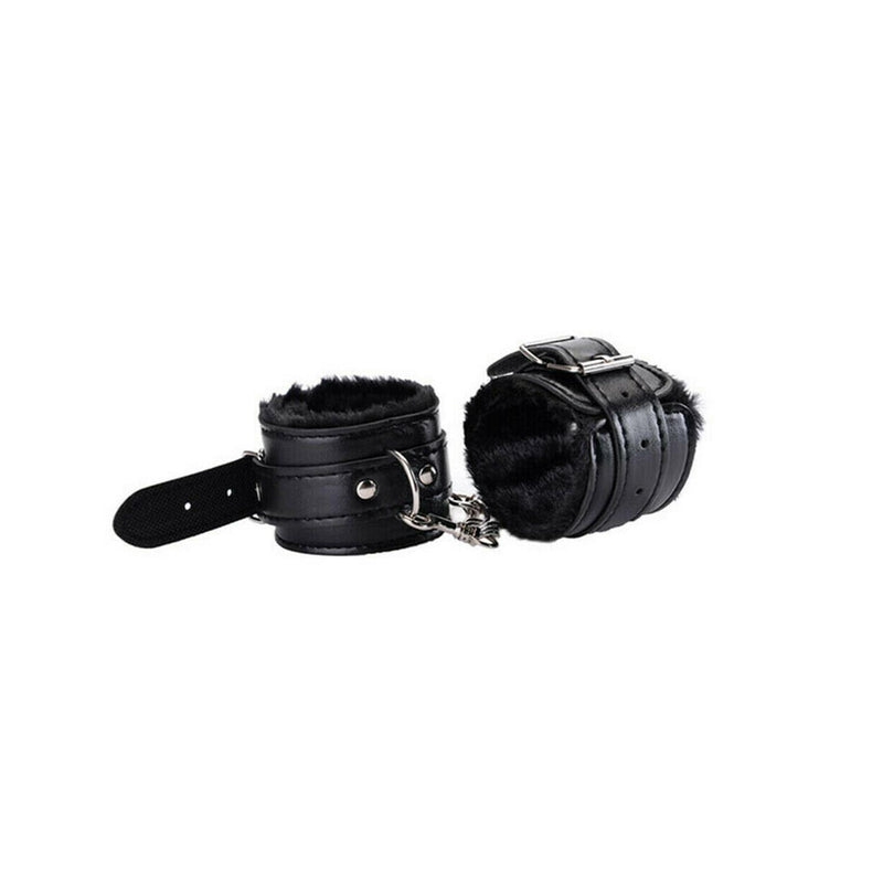 Leather Fantasy Handcuffs Black