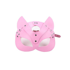 Leather Fetish Mask Pink