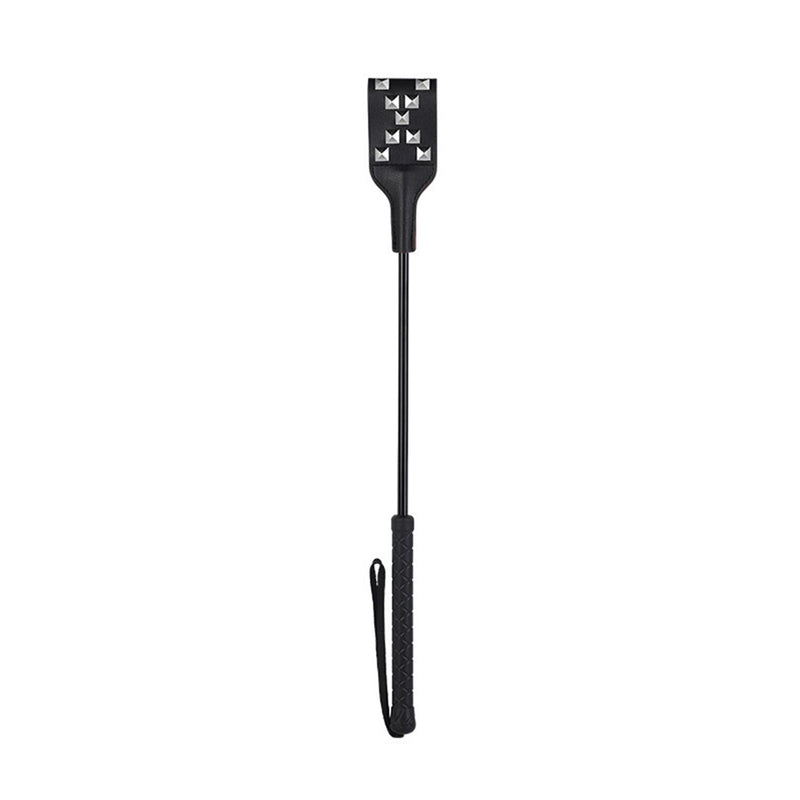 Leather Tipped Fantasy Paddle Black