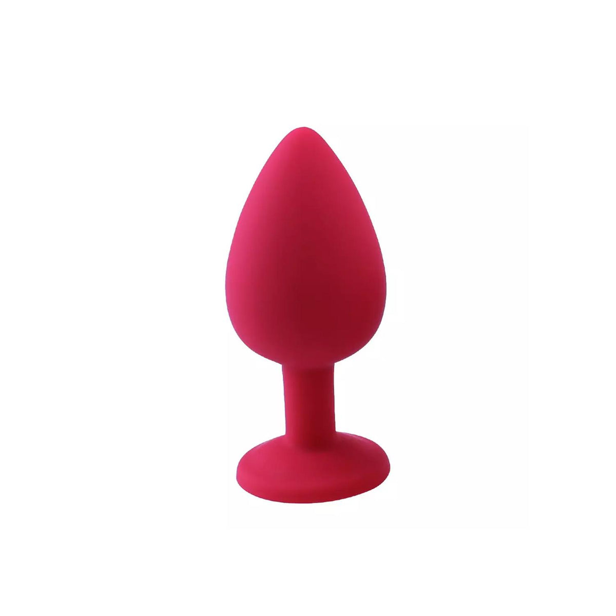 Jewelled Silicone Coated Anal Plug Small 7 cm Red