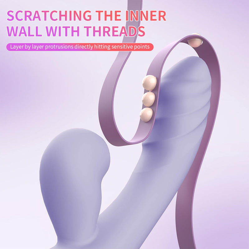 Suction Curved Rabbit Vibrator Purple