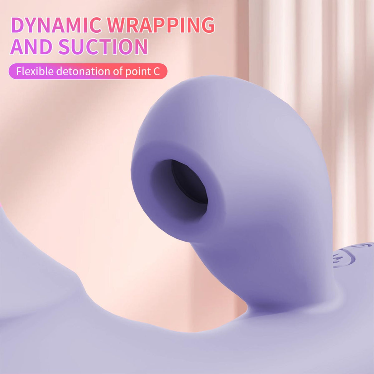 Suction Curved Rabbit Vibrator Purple