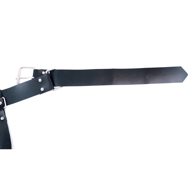 Black Leather Arm and Hand Restraint Harness Set