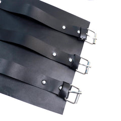 Black Leather Arm and Hand Restraint Harness Set