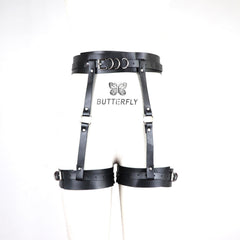 Dominant Touch Deri Bel ve Bacak Harness Takımı