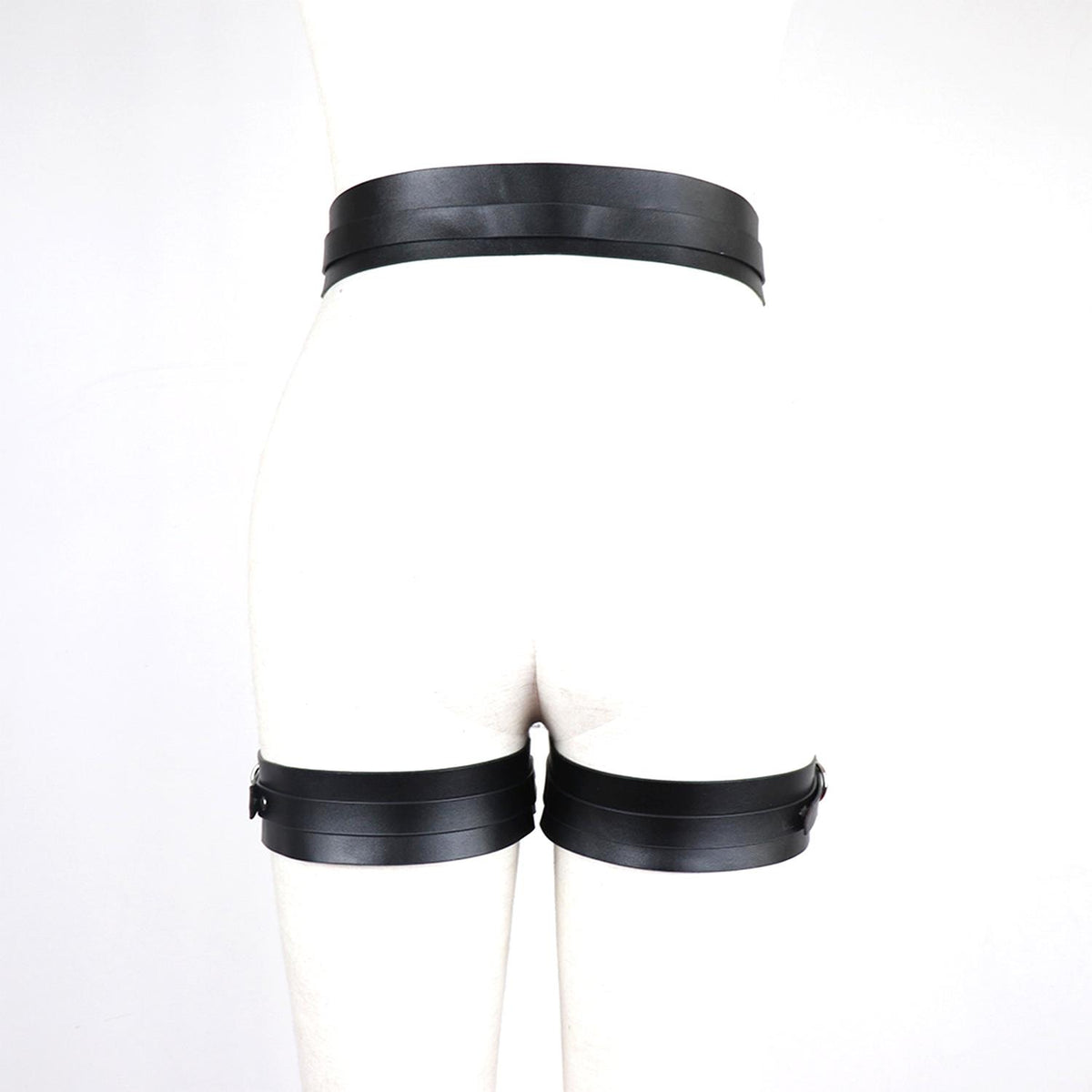 Dominant Touch Deri Bel ve Bacak Harness Takımı