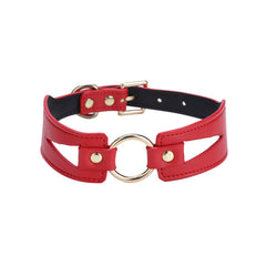 Fantasy Collar with Chain Leash Red