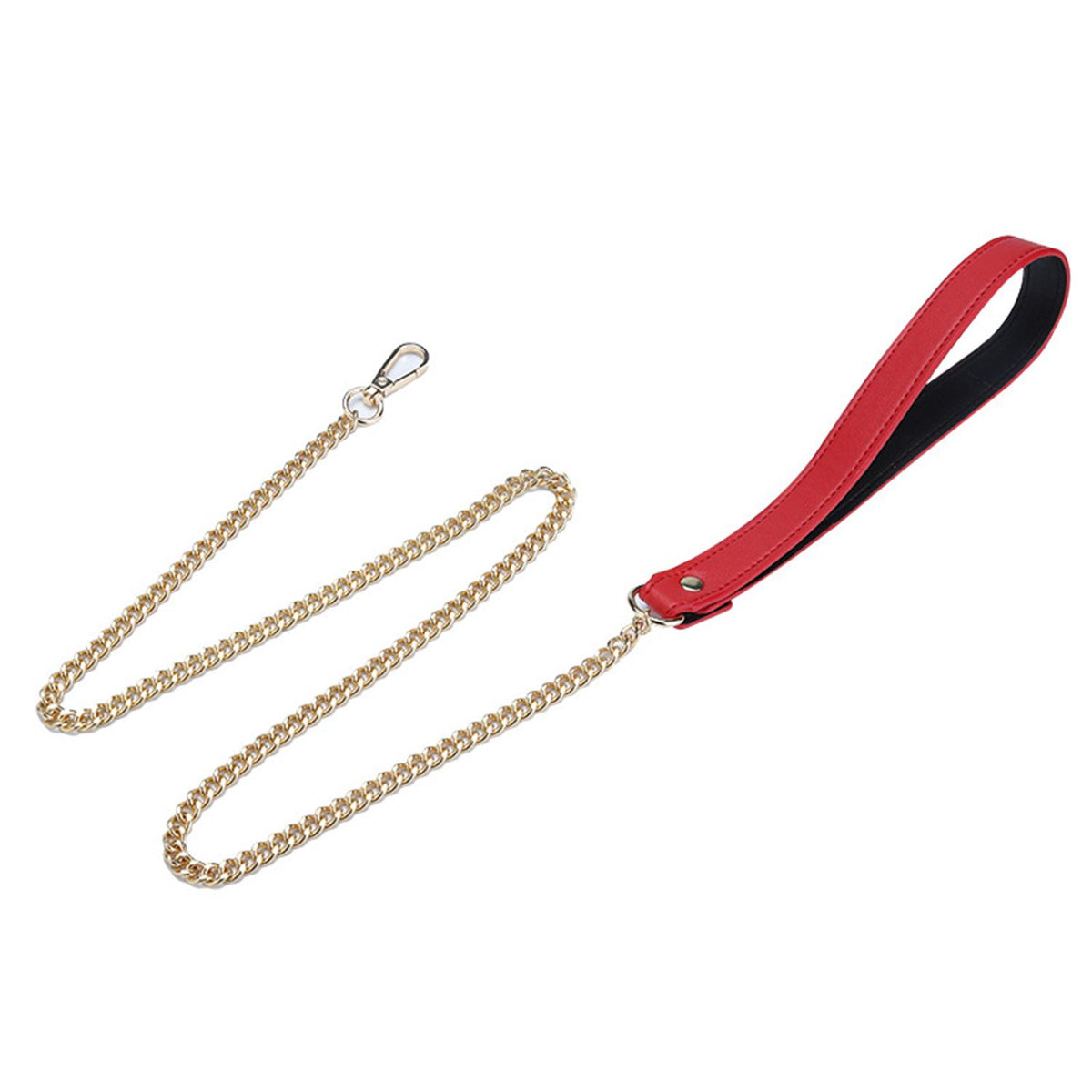 Fantasy Collar with Chain Leash Red