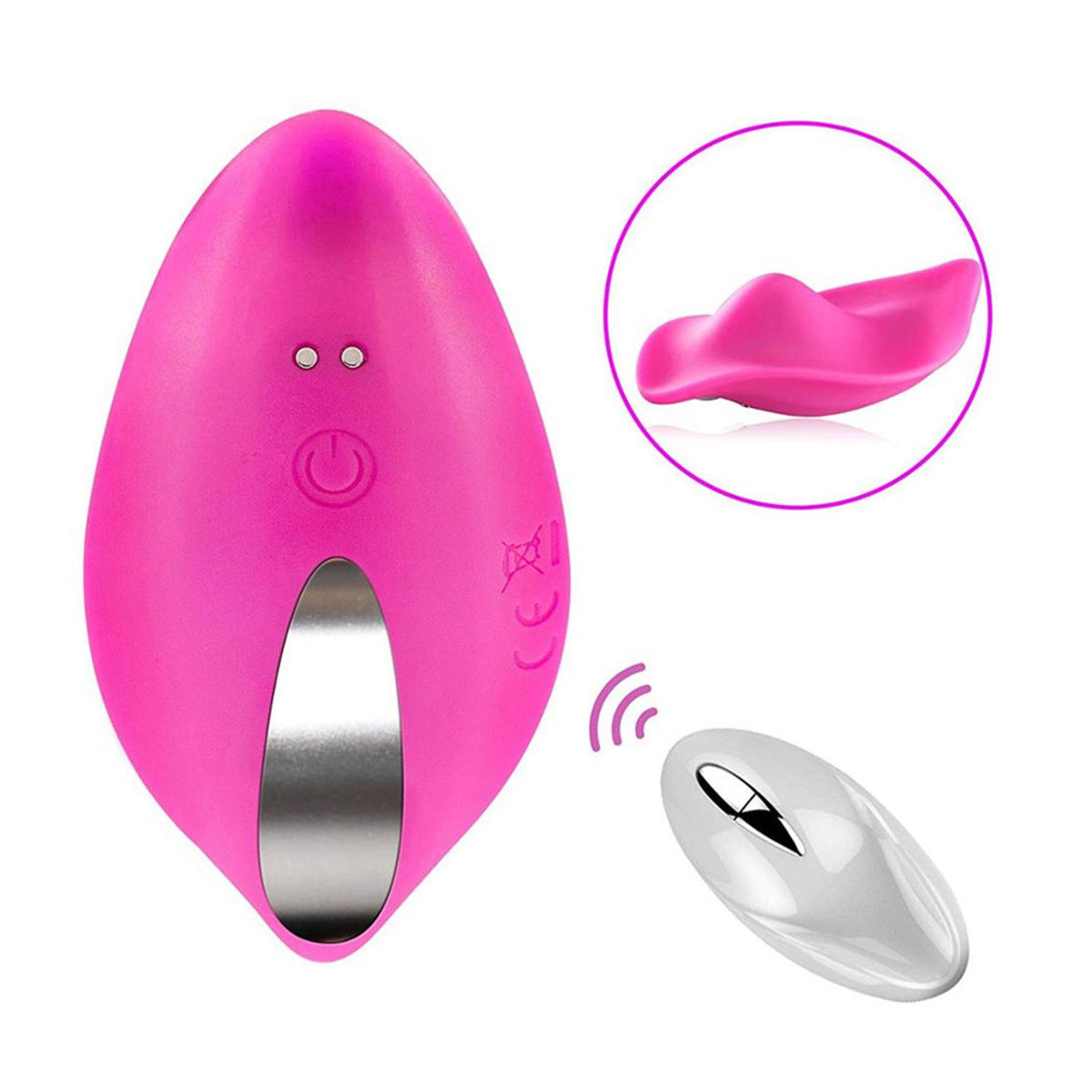 Kablosuz Uzaktan Kumandalı Giyilebilir Klitoral Vibratör Rose – USB Şarjlı, Sessiz ve Su Geçirmez