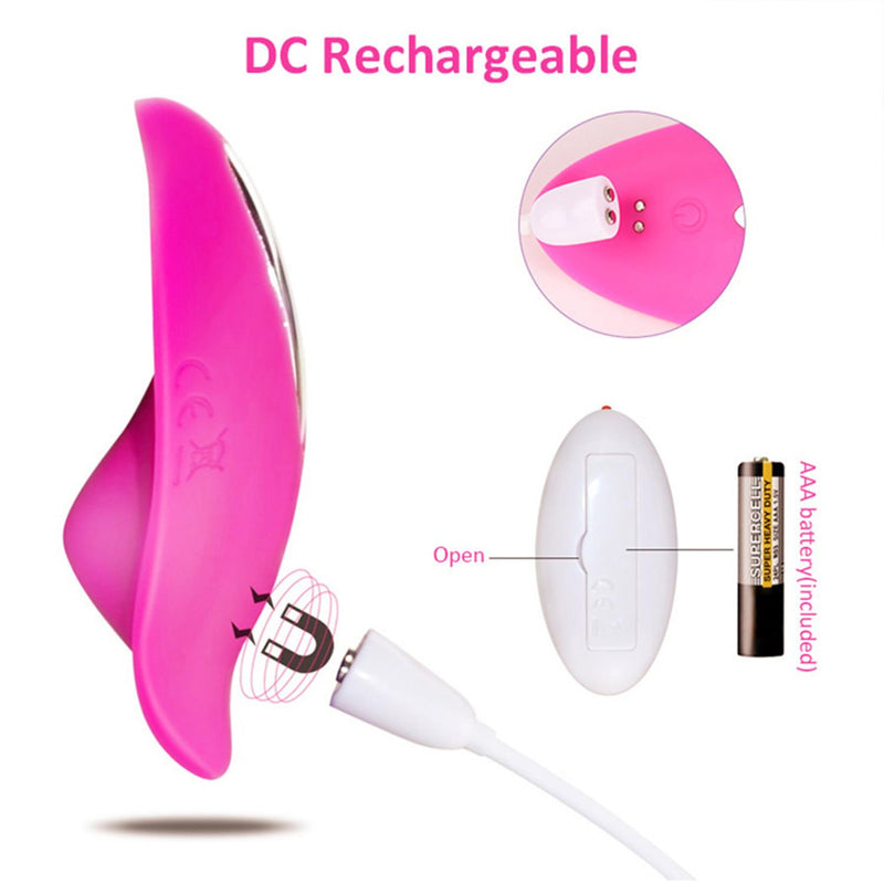 Kablosuz Uzaktan Kumandalı Giyilebilir Klitoral Vibratör Rose – USB Şarjlı, Sessiz ve Su Geçirmez