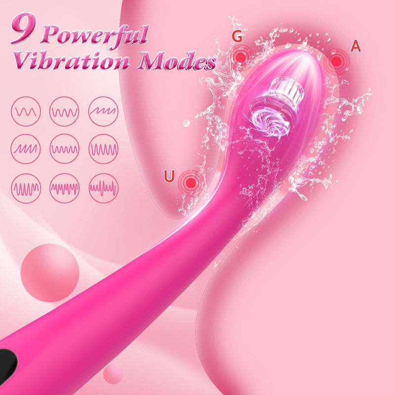 Klitoris Uyarıcılı Modern Vibratör Rose Pembe