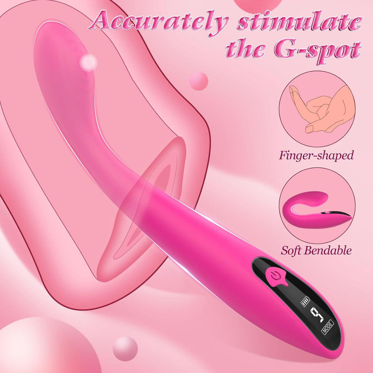 Klitoris Uyarıcılı Modern Vibratör Rose Pembe