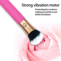 Makeup Brush Shaped Vibrator Purple