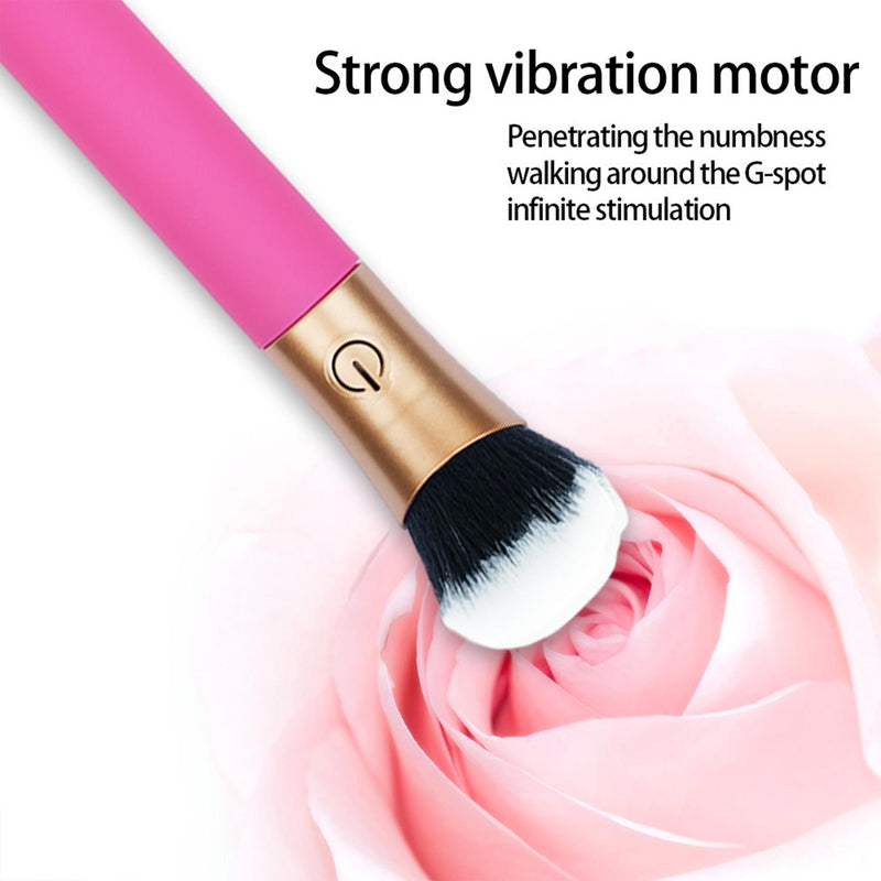 Makeup Brush Shaped Vibrator Purple