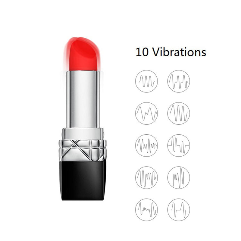 Mini Discreet Lipstick Vibrator - 10 Vibration Modes
