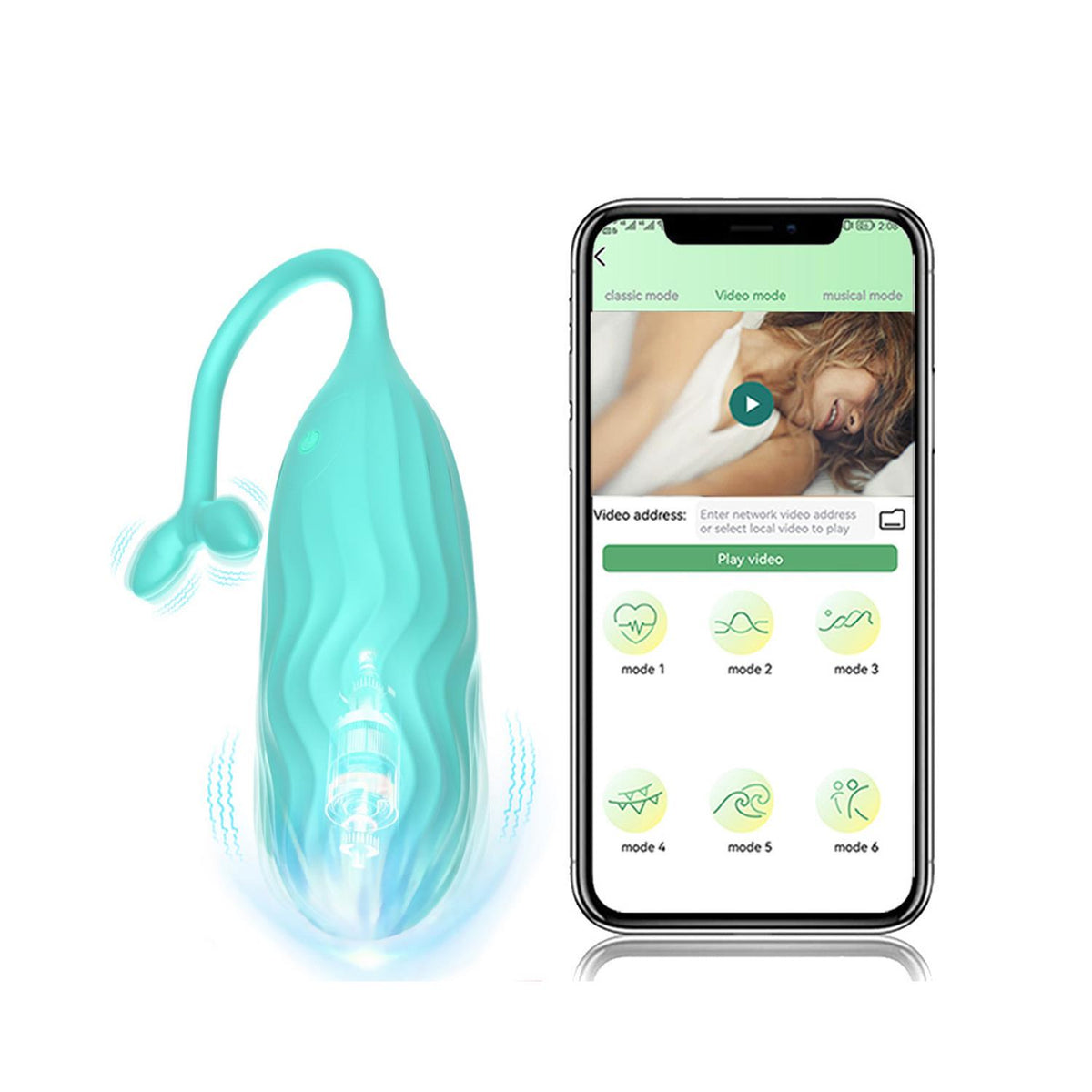 Mobile App Controlled Dual Motor Vibrator - Soft Silicone, 10 Modes