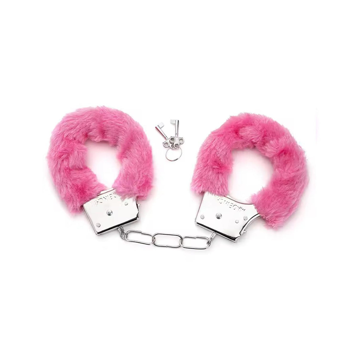 Plush Lined Metal Fantasy Handcuffs Pink