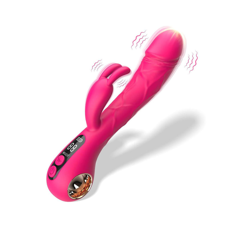 Pembe Tilki 2-in-1 Rabbit Vibrator with LCD Display