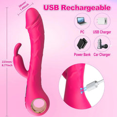 Pembe Tilki 2-in-1 Rabbit Vibrator with LCD Display
