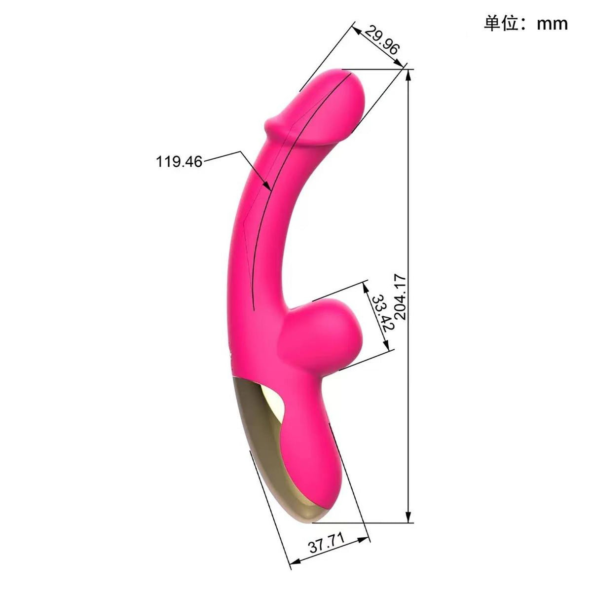 Pembe Tilki MY-236 Magnetic Rechargeable Dual Stimulation Rabbit Vibrator