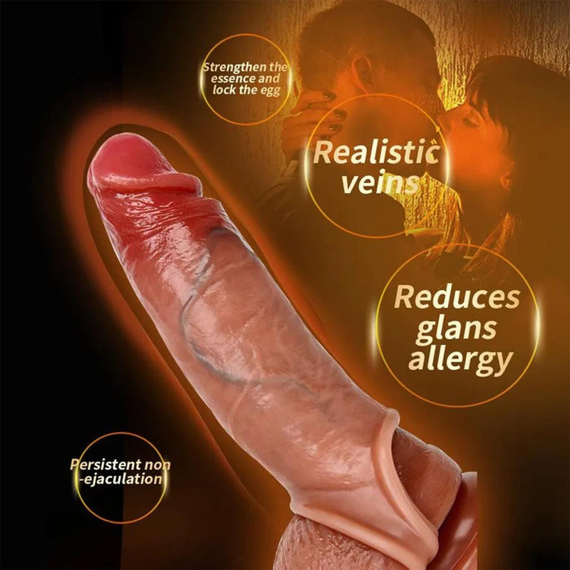 Pembe Tilki Silicone Penis Sleeve 19 cm