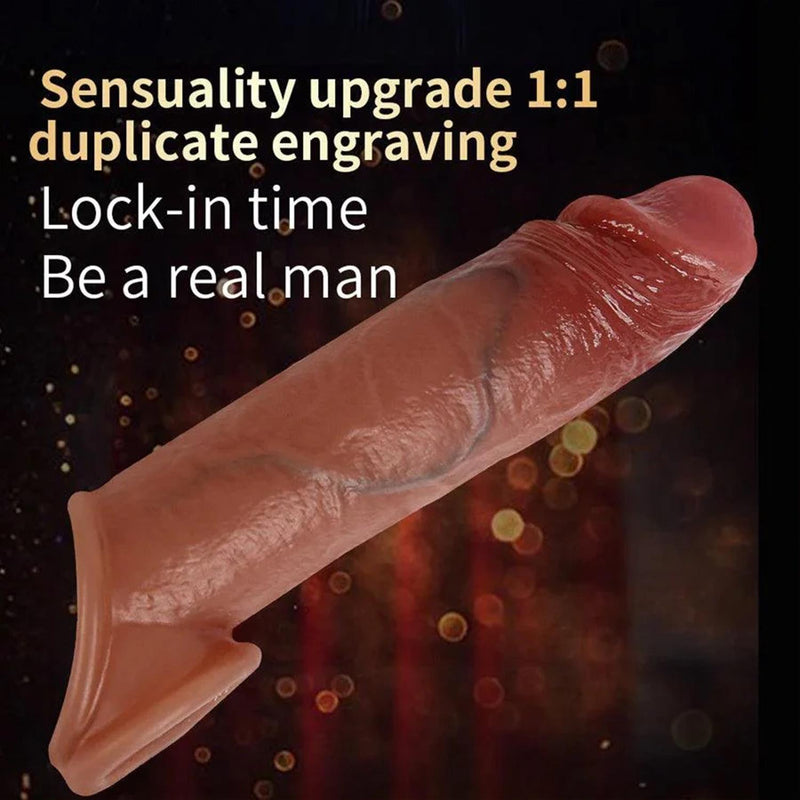 Pembe Tilki Silicone Penis Sleeve 19 cm
