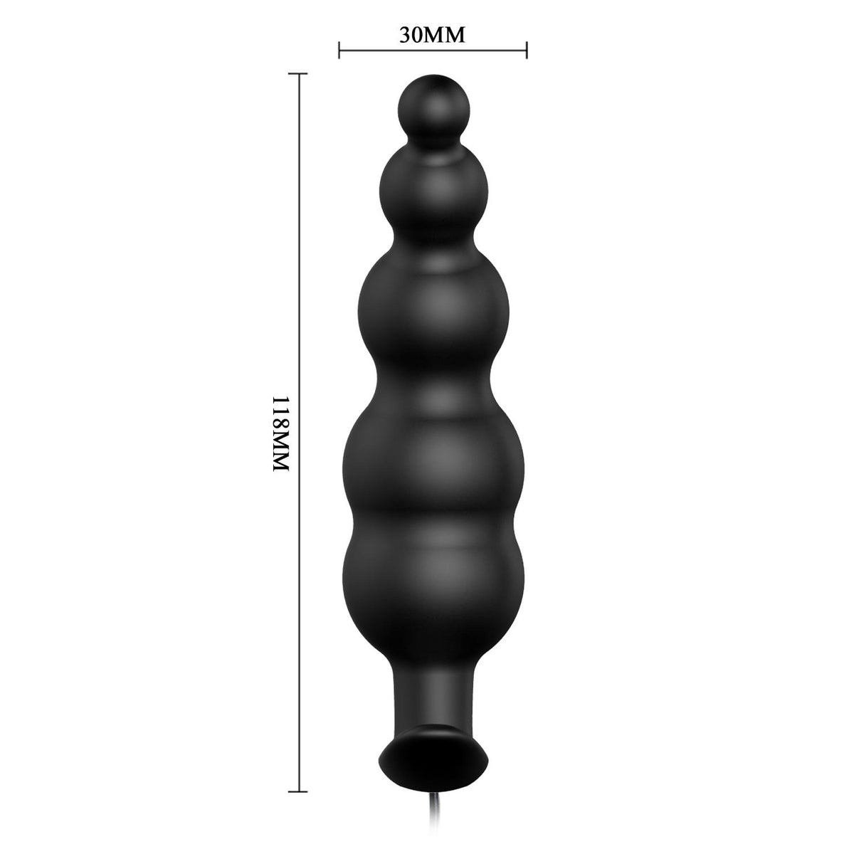 Pretty Love Vibrating Silicone Anal Plug with Wired Remote