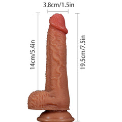 Realistic Dildo - 19.5 cm Strong Suction Cup Base