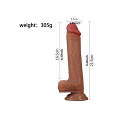 Realistic Dildo Dark Skin 21.5 cm