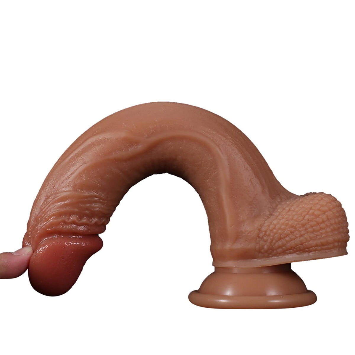 Realistic Dildo Dark Skin 21.5 cm