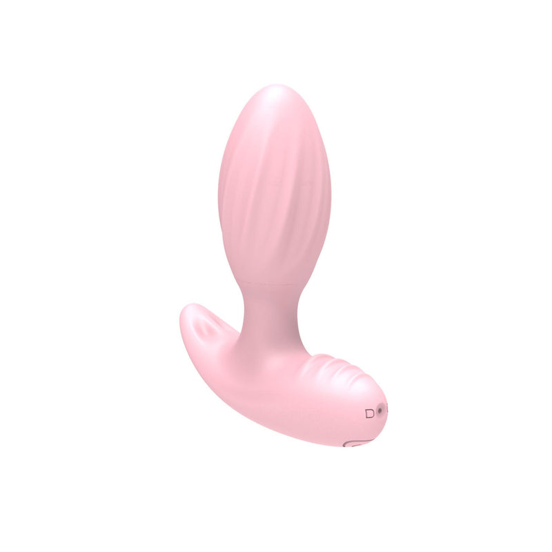 Remote Controlled Rechargeable Vibrating Anal Plug Pink (8.48 cm)