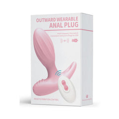 Remote Controlled Rechargeable Vibrating Anal Plug Pink (8.48 cm)