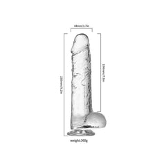 Clear Realistic Dildo 23 cm