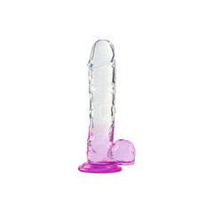 Silicone Clear Purple Realistic Dildo 15 cm