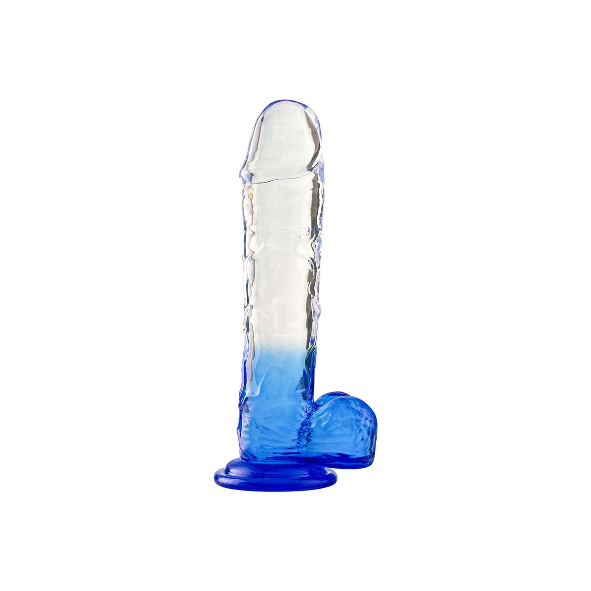 Silicone Clear Blue Realistic Dildo 17.5 cm