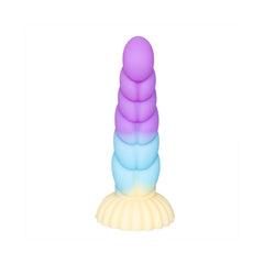 Spiral Unicorn Design Silicone Dildo - Colourful and Realistic Texture
