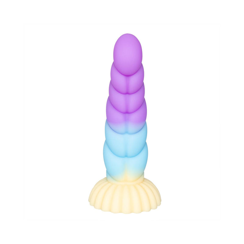 Spiral Unicorn Design Silicone Dildo - Colourful and Realistic Texture