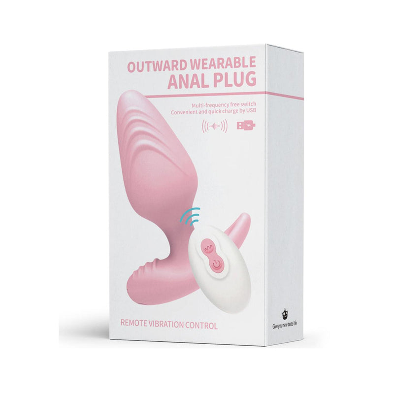 Remote Controlled Rechargeable Vibrating Anal Plug Black 10 cm